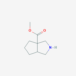 Chemical structure of methyl hexahydrocyclopenta[c]pyrrole-3a(1H)-carboxylate hydrochloride