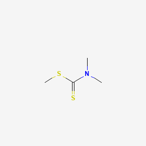 Chemical structure of methyl dimethyldithiocarbamate