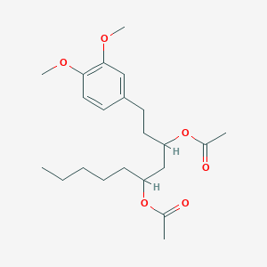Chemical structure of Methyl diacetoxy-6-gingerdiol