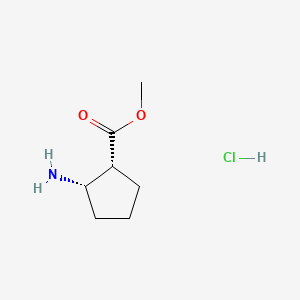 Chemical structure of Methyl cis-2-Aminocyclopentanecarboxylate Hydrochloride