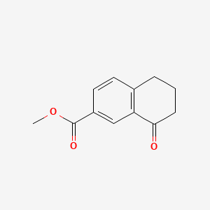 Chemical structure of Methyl 8-oxo-5,6,7,8-tetrahydronaphthalene-2-carboxylate