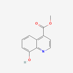 Chemical structure of Methyl 8-hydroxyquinoline-4-carboxylate