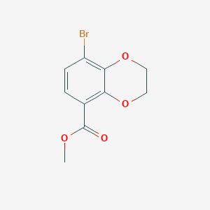 Chemical structure of Methyl 8-bromo-2,3-dihydrobenzo[b][1,4]dioxine-5-carboxylate