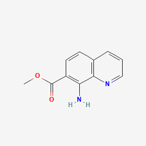 Chemical structure of Methyl 8-aminoquinoline-7-carboxylate