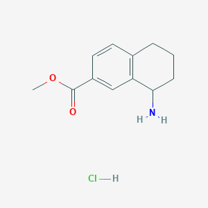Chemical structure of Methyl 8-amino-5,6,7,8-tetrahydronaphthalene-2-carboxylate hydrochloride