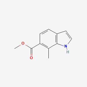 Chemical structure of Methyl 7-methyl-1H-indole-6-carboxylate