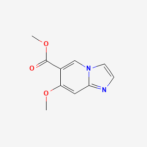 Chemical structure of Methyl 7-methoxyimidazo[1,2-a]pyridine-6-carboxylate