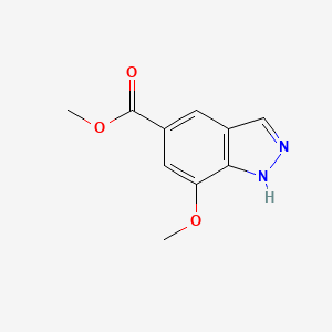 Chemical structure of Methyl 7-methoxy-1H-indazole-5-carboxylate