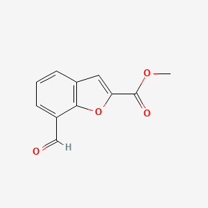 Chemical structure of Methyl 7-formylbenzofuran-2-carboxylate