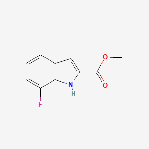 Chemical structure of Methyl 7-fluoro-1H-indole-2-carboxylate