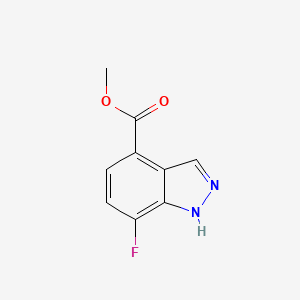 Chemical structure of Methyl 7-fluoro-1H-indazole-4-carboxylate