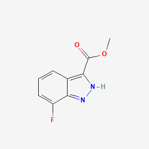 Chemical structure of Methyl 7-Fluoro-1H-indazole-3-carboxylate