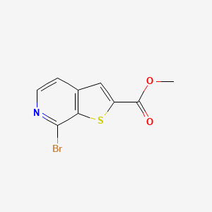 Chemical structure of Methyl 7-bromothieno[2,3-c]pyridine-2-carboxylate