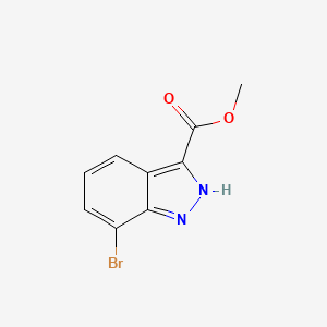 Chemical structure of Methyl 7-bromo-1H-indazole-3-carboxylate