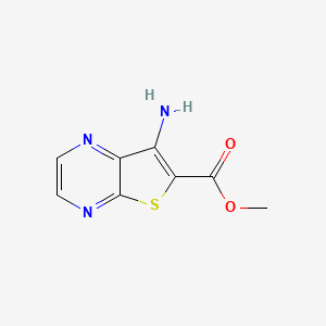 Chemical structure of Methyl 7-aminothieno[2,3-b]pyrazine-6-carboxylate