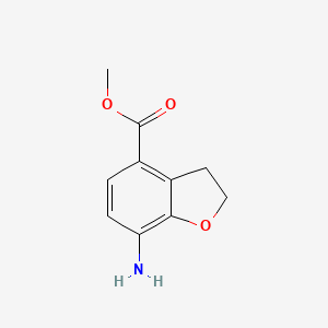 Chemical structure of Methyl 7-amino-2,3-dihydrobenzofuran-4-carboxylate