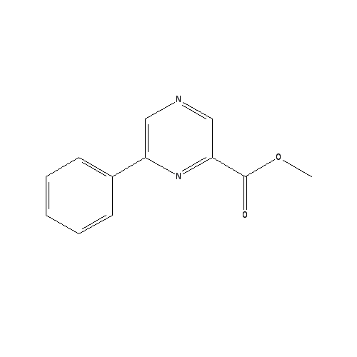 Chemical structure of Methyl 6-phenylpyrazine-2-carboxylate