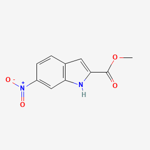 Chemical structure of Methyl 6-nitro-1H-indole-2-carboxylate