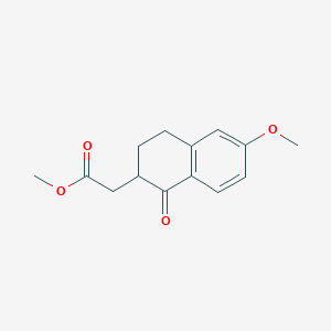 Chemical structure of Methyl 6-methoxy-1-tetralone-2-acetate