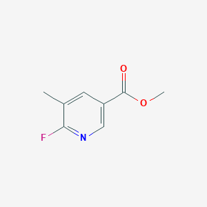 Chemical structure of Methyl 6-Fluoro-5-Methylpyridine-3-Carboxylate
