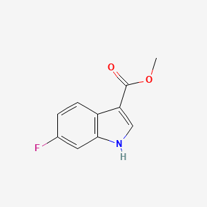 Chemical structure of Methyl 6-fluoro-1H-indole-3-carboxylate