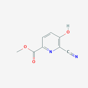 Chemical structure of Methyl 6-cyano-5-hydroxypicolinate
