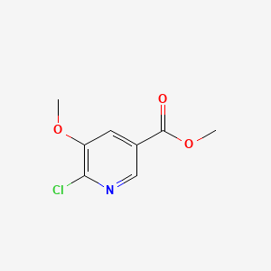 Chemical structure of Methyl 6-chloro-5-methoxynicotinate