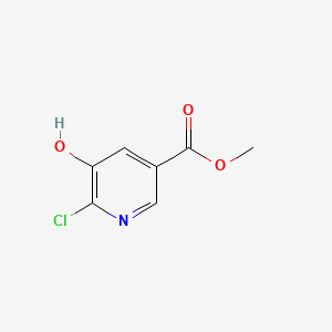 Chemical structure of Methyl 6-chloro-5-hydroxynicotinate