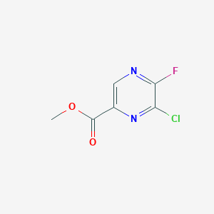Chemical structure of Methyl 6-chloro-5-fluoropyrazine-2-carboxylate