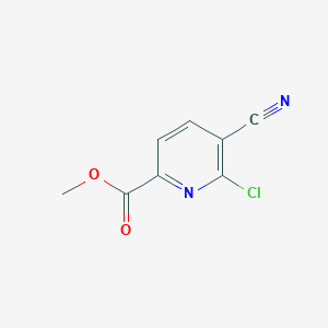 Chemical structure of Methyl 6-chloro-5-cyanopicolinate