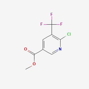Chemical structure of Methyl 6-chloro-5-(trifluoromethyl)nicotinate