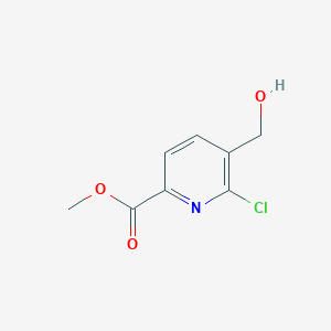 Chemical structure of Methyl 6-chloro-5-(hydroxyMethyl)picolinate