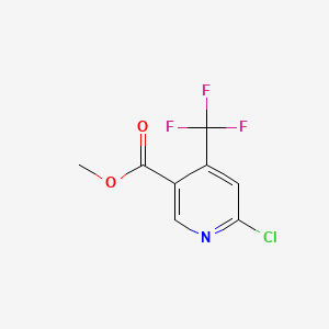 Chemical structure of Methyl 6-chloro-4-(trifluoromethyl)nicotinate