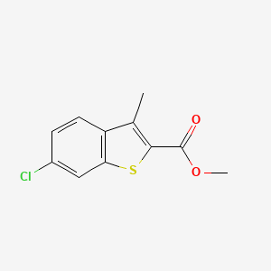 Chemical structure of Methyl 6-chloro-3-methylbenzo[b]thiophene-2-carboxylate