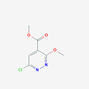Chemical structure of Methyl 6-chloro-3-methoxypyridazine-4-carboxylate