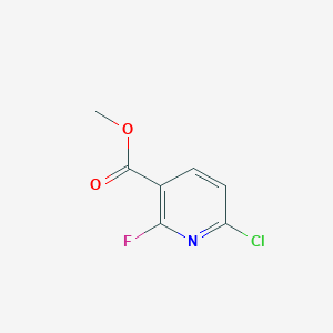 Chemical structure of Methyl 6-chloro-2-fluoronicotinate