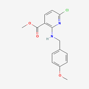 Chemical structure of Methyl 6-chloro-2-((4-methoxybenzyl)amino)nicotinate