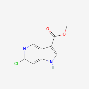 Chemical structure of Methyl 6-chloro-1H-pyrrolo[3,2-c]pyridine-3-carboxylate