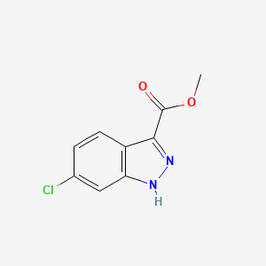 Chemical structure of Methyl 6-chloro-1H-indazole-3-carboxylate