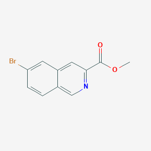 Chemical structure of Methyl 6-bromoisoquinoline-3-carboxylate