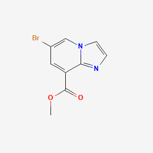 Chemical structure of Methyl 6-bromoimidazo[1,2-a]pyridine-8-carboxylate