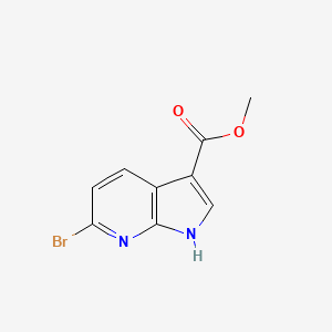 Chemical structure of Methyl 6-bromo-7-azaindole-3-carboxylate