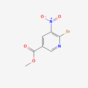 Chemical structure of Methyl 6-bromo-5-nitronicotinate