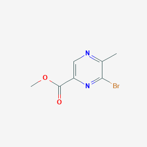 Chemical structure of Methyl 6-bromo-5-methylpyrazine-2-carboxylate