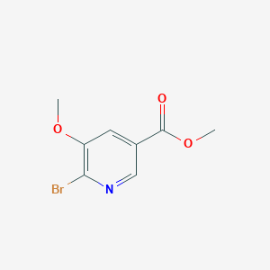 Chemical structure of Methyl 6-bromo-5-methoxynicotinate