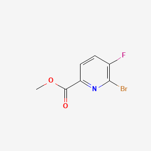 Chemical structure of Methyl 6-bromo-5-fluoropyridine-2-carboxylate