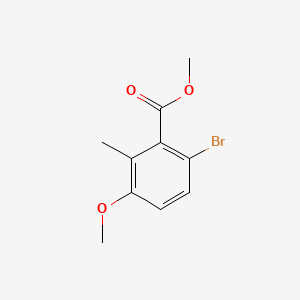 Chemical structure of Methyl 6-bromo-3-methoxy-2-methylbenzoate