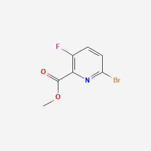 Chemical structure of Methyl 6-bromo-3-fluoropyridine-2-carboxylate