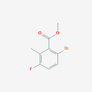 Chemical structure of Methyl 6-bromo-3-fluoro-2-methylbenzoate