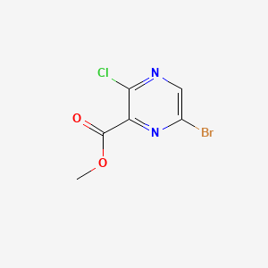 Chemical structure of Methyl 6-bromo-3-chloropyrazine-2-carboxylate
